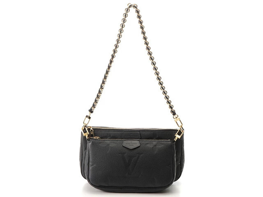 LOUIS VUITTON Multi Pochette Accessoires Monogram Empreinte Noir Black